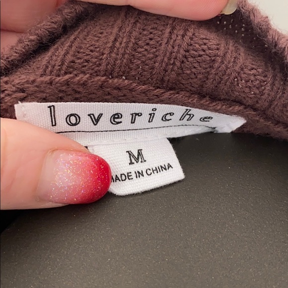 Mauve sweater with cutout sleeves and cutout neck - Picture 5 of 5